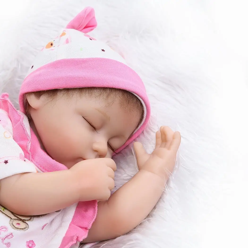 Детская Мягкая силиконовая Реалистичная одежда с открытыми глазами Reborn Baby Doll 2 4