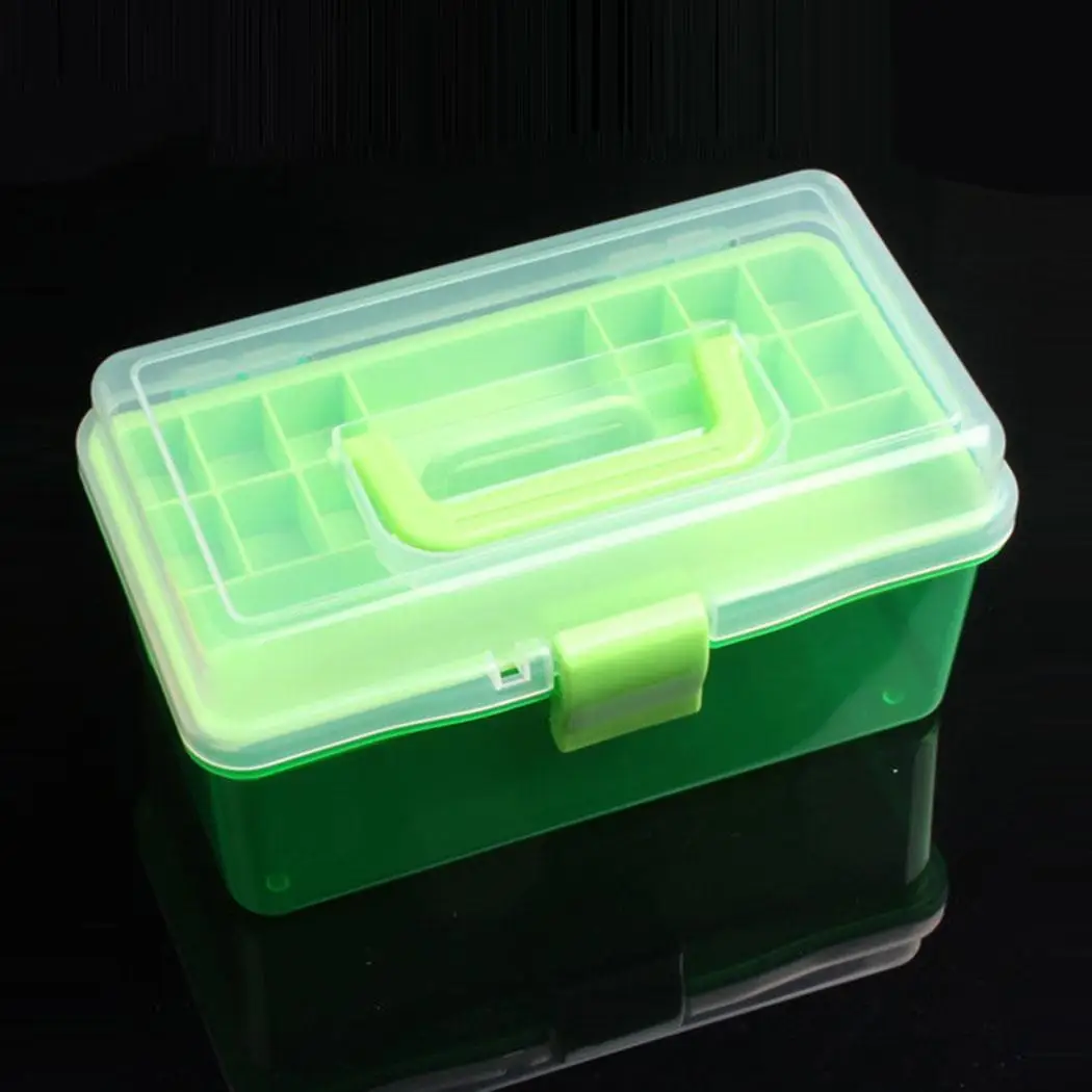 Multi-function Transparent Household Tools Cosmetics Storage Box 198g Double-layers | Дом и сад