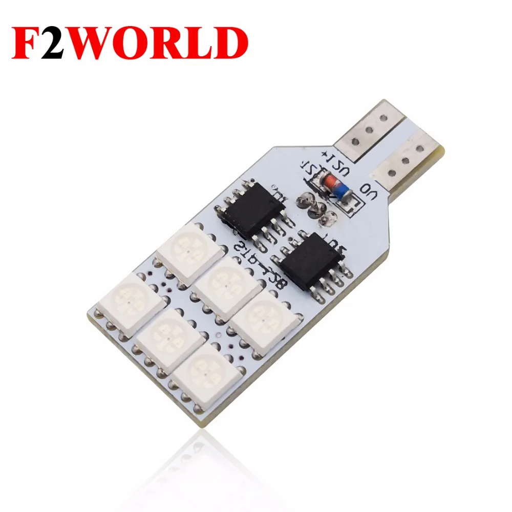 

1 set *Perfect led T10 5050 12SMD RGB LED Multi Color Light Car Interior light Dome Reading Light Lamp Bulb Remote Control