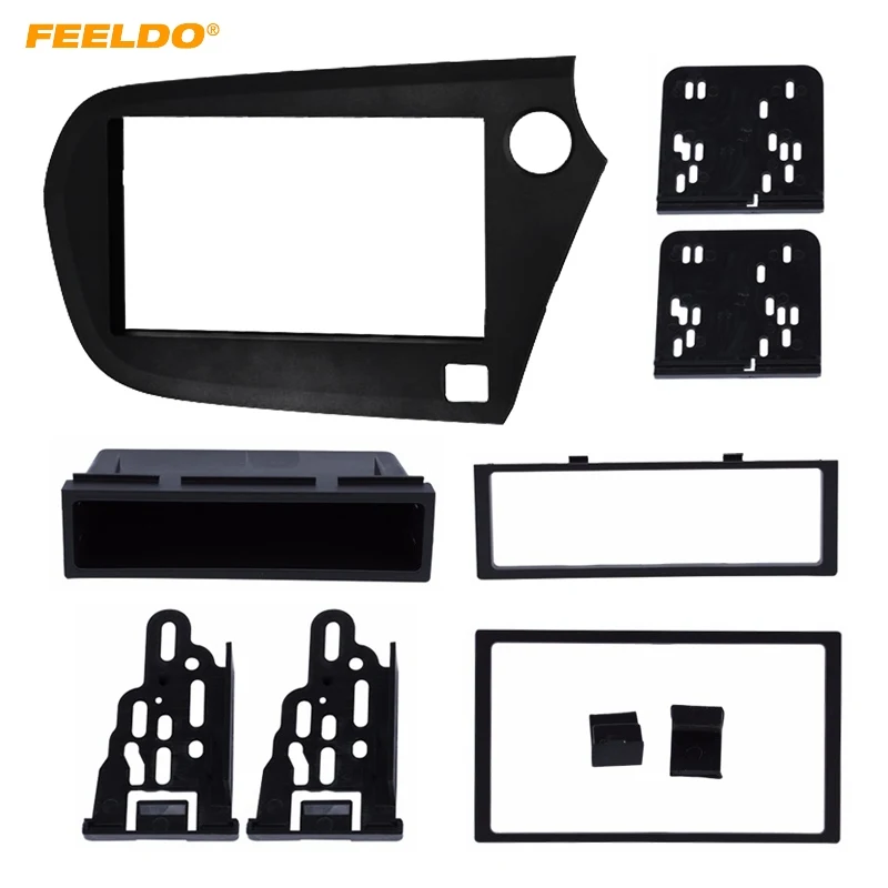 

FEELDO Car 2Din Stereo Radio Panel Fascia Frame For Honda Insight RHD DVD/CD Dashboard Frame Installation Trim Kit #MX4949