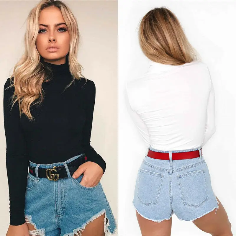 Женский комбинезон в рубчик S-XL облегающий трико с длинным рукавом черный белый