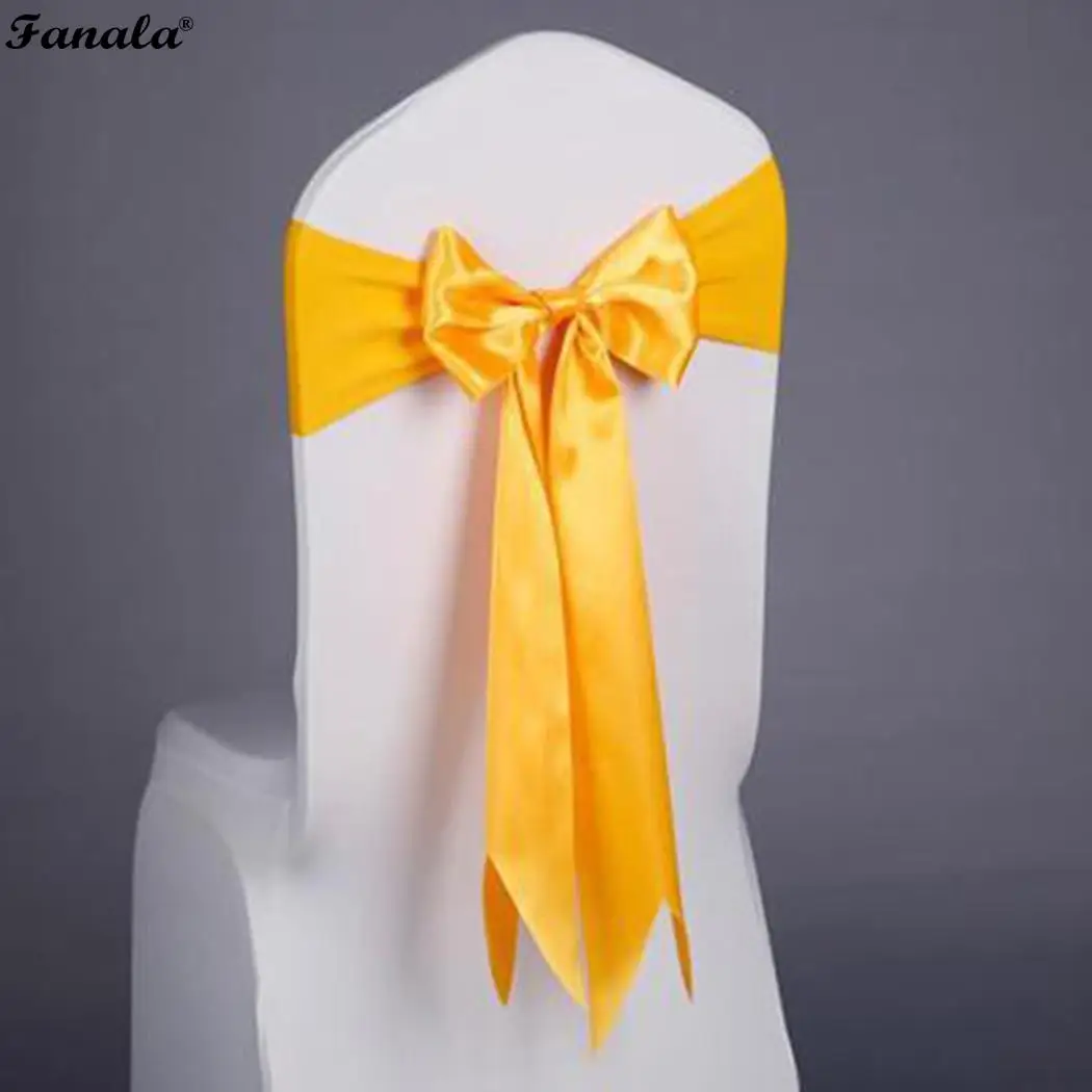 New Elastic Chair Back Bow Tie Cover Wedding Party Decorations Gift  Дом и