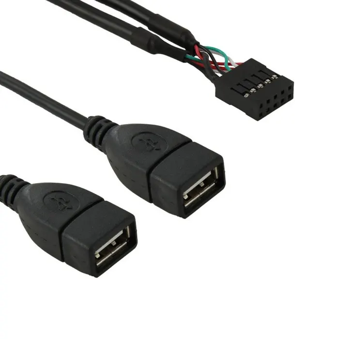 Кабель-переходник для материнской платы с 10 контактами на два разъема USB 2 0 50 см |