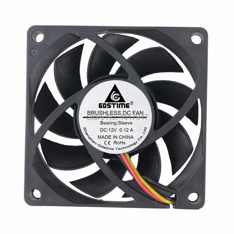 10 шт. в партии Gdstime DC 12V 3Pin 70 мм 7 см 70x15 7015 Бесщеточный Охлаждающий
