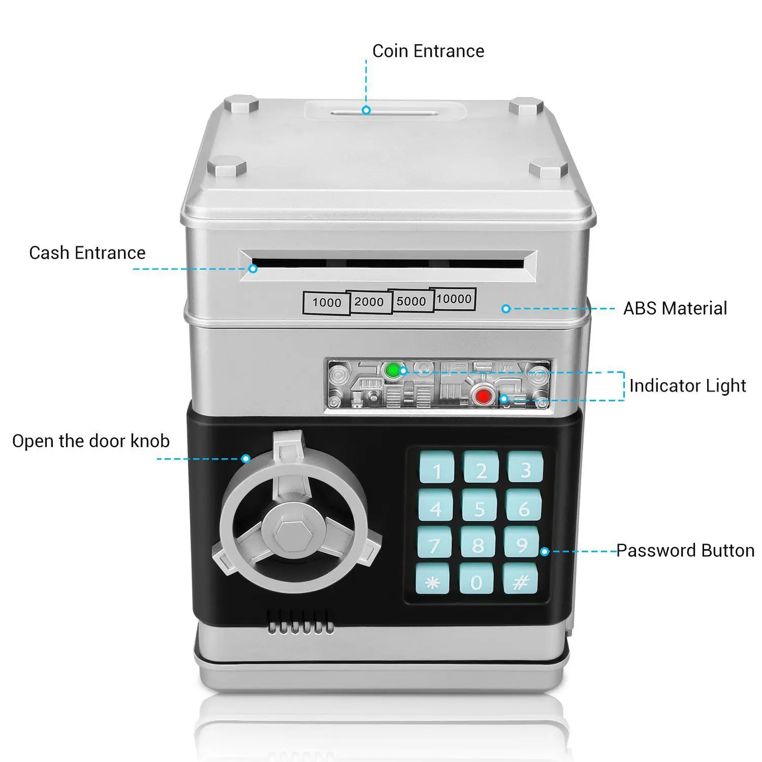 Мультфильм электронный ATM пароль Копилка наличные монета может авто прокрутки