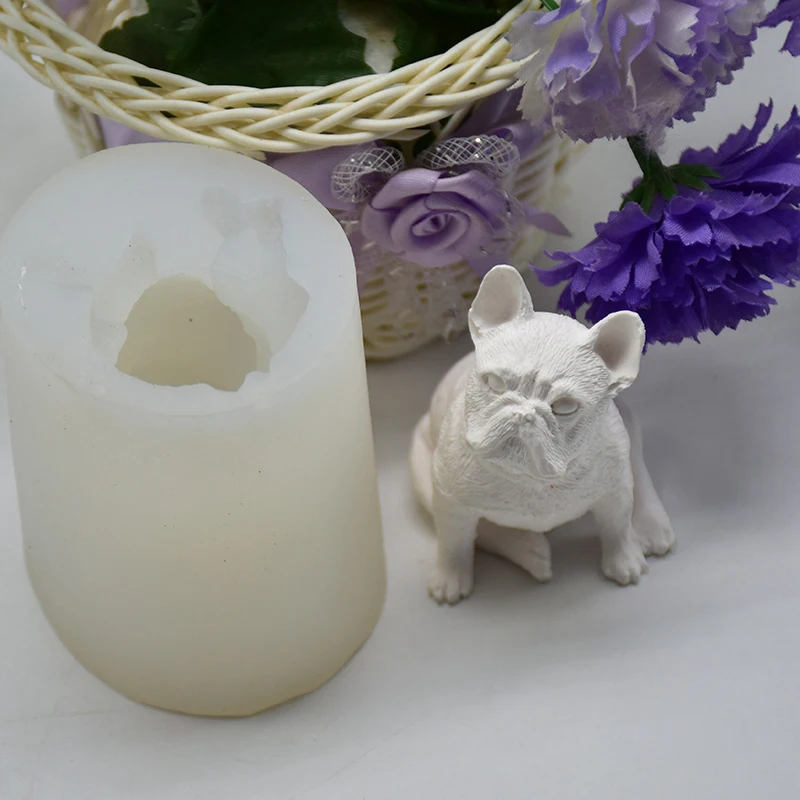 3D Dog Design Silicone Soap Mold Candle Food Grade Chocolate Molds For Making | Дом и сад