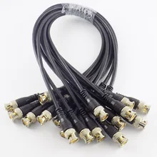 10/20pcs 0.5M/1M/2M/3M BNC Male to male Adapter Cable Cord For BNC Home Extension Connector Adapter wire for Camera CCTV