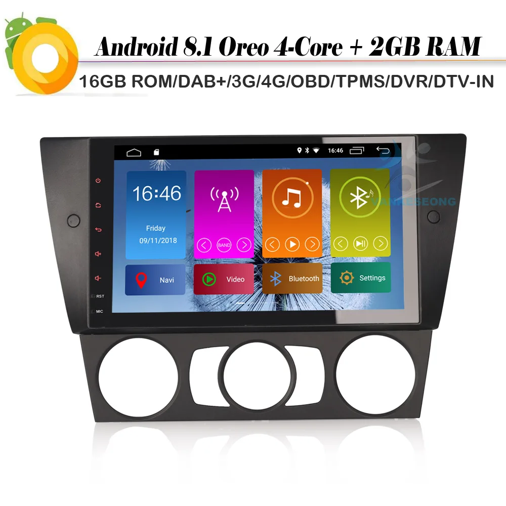 Автомагнитола 9 дюймов Android 8 1 спутниковая навигация DAB + Wi Fi 4G GPS RDS DVR OBD BT Bluetooth