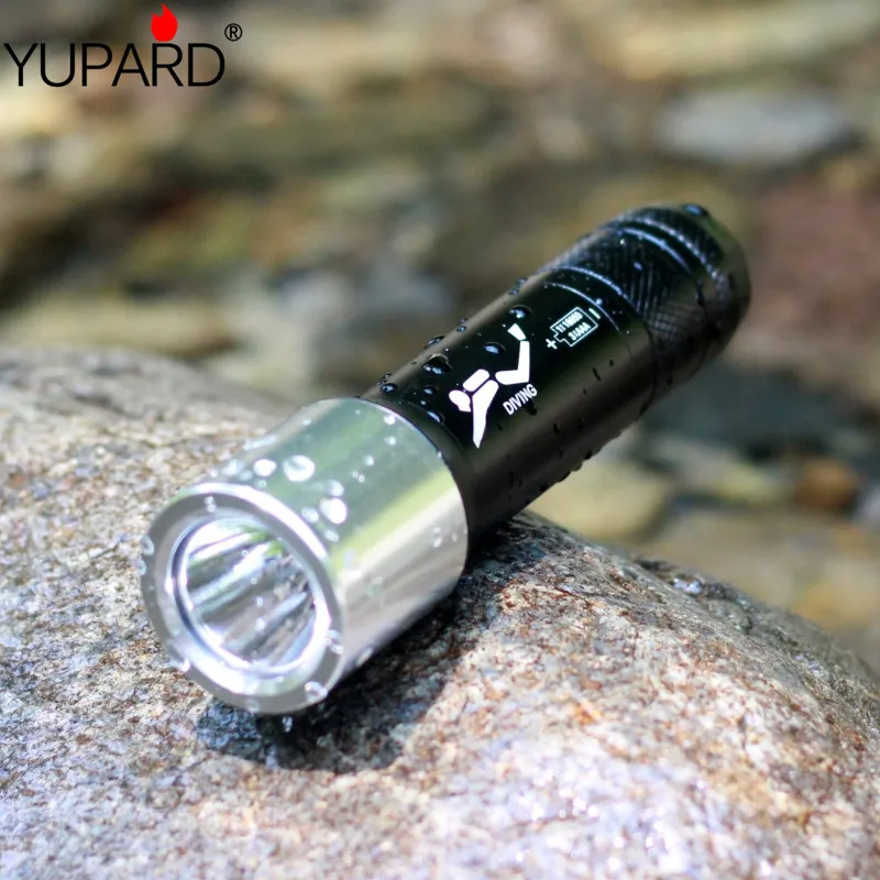 YUPARD фонарь для дайвинга 60 м фонарик ныряния XM L2 T6 светодиодный 18650/AAA