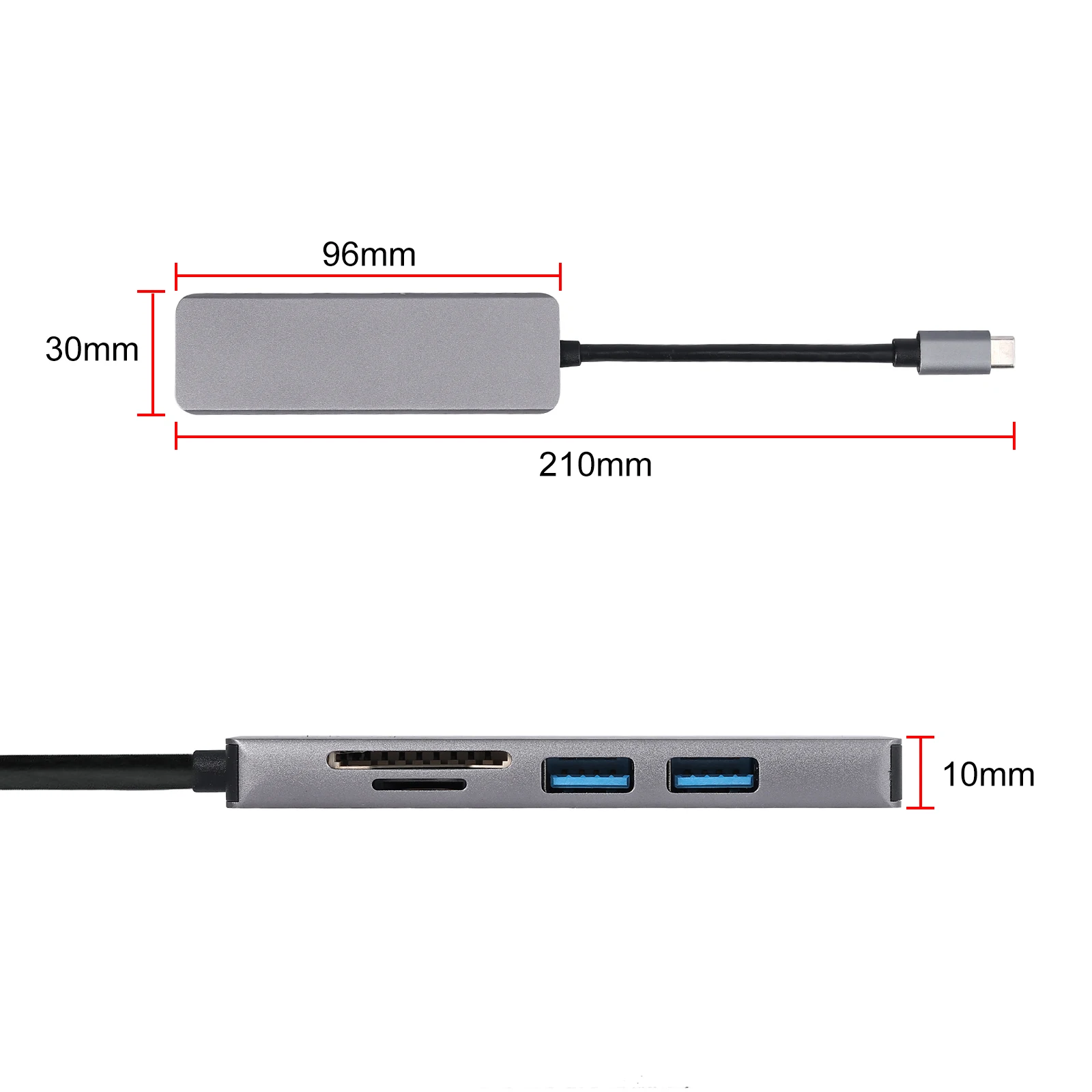 Neoteck Алюминий 5 в 1 USB C концентратор Type мультипорты 3 0 SD TF кардридер адаптер 4K HDMI