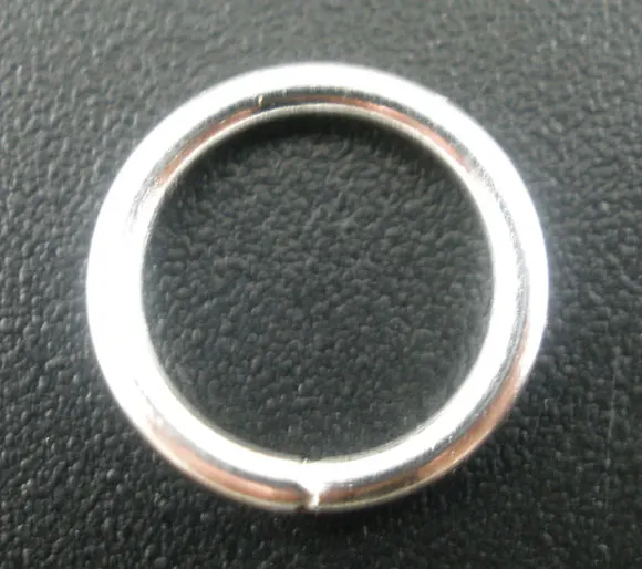 Красивые открытые кольца с серебряным покрытием диаметр 12 мм 100 шт.|ring pad|ring magnetring