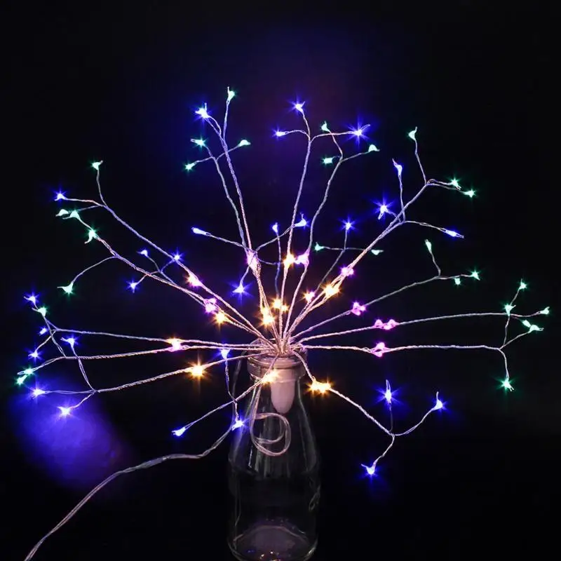 120LED гирлянда со звездным взрывом DIY IP65 с батарейным питанием 8 режимов