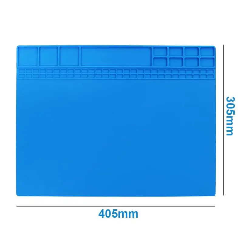 

40*30cm Heat Insulation Silicone Pad Desk Mat Maintenance Platform Electrical BGA Soldering Repair Station Cushion Section