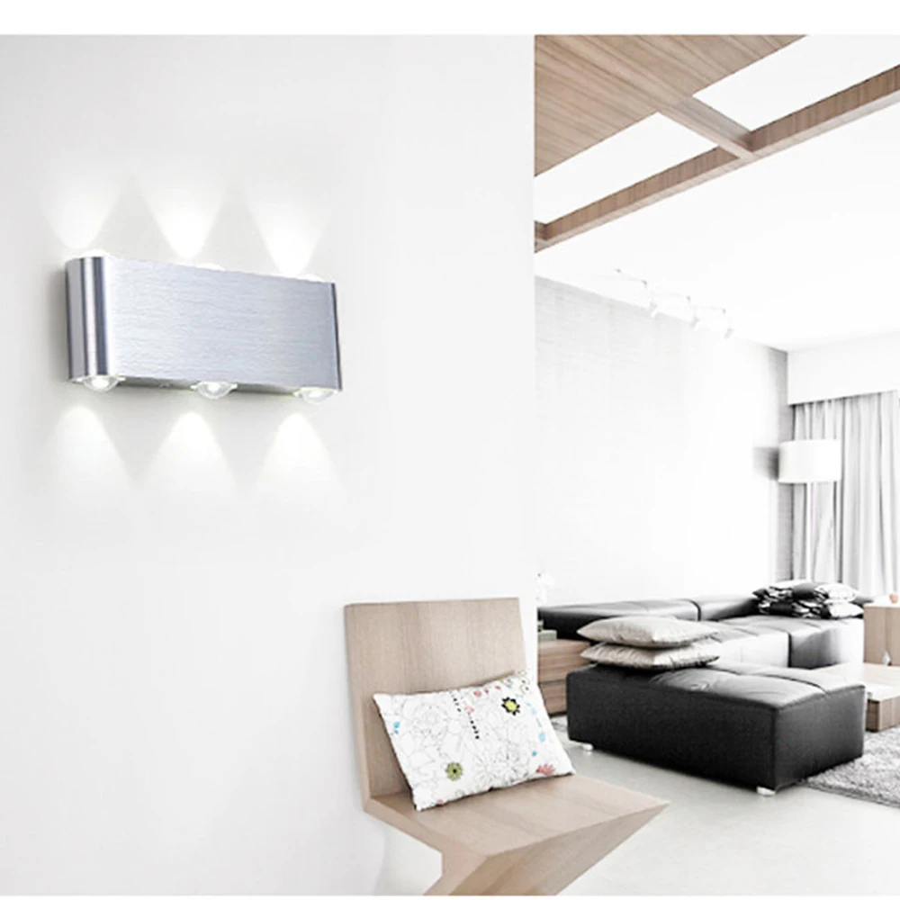 Настенный светодиодный светильник из авиационного алюминия декоративный для