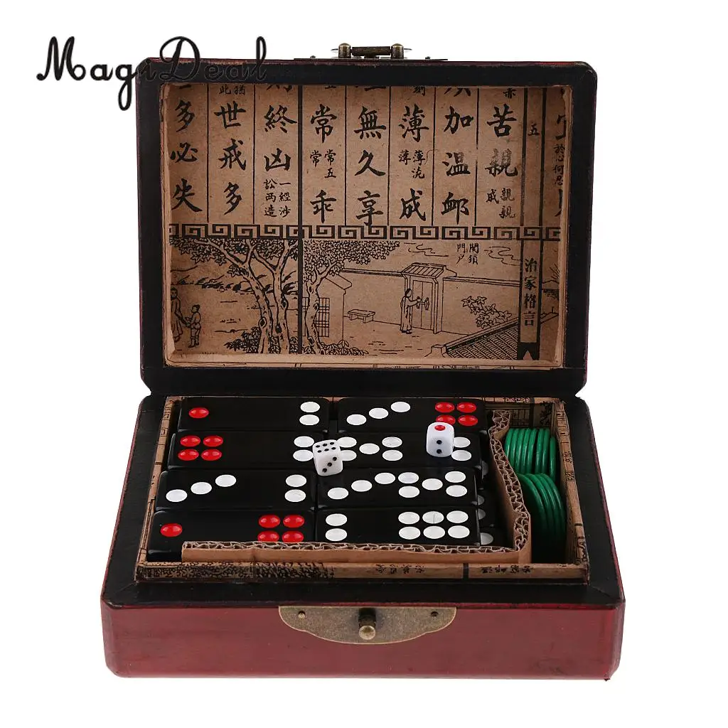 MagiDeal китайский Pai Gow Paigow набор плитки для игры в казино вечерние забавные игрушки