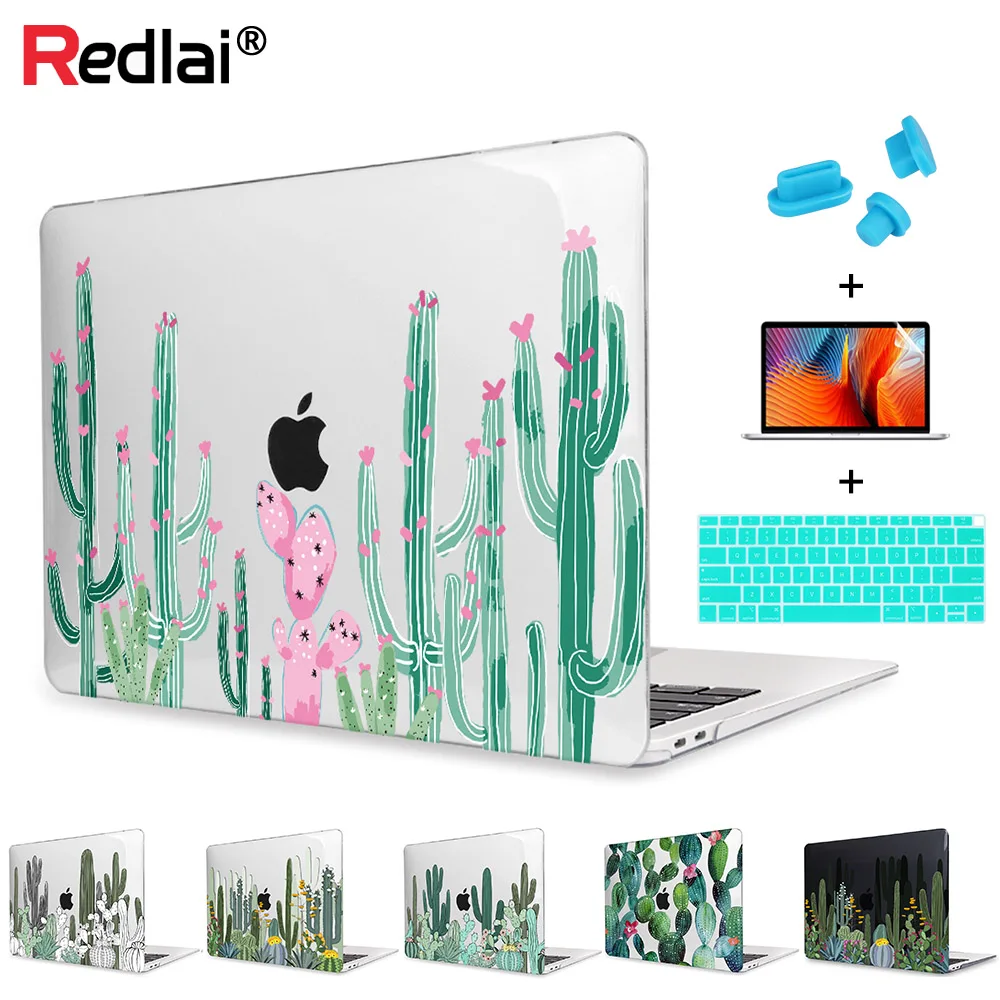 Красный для MacBook Air Pro Retina 11 12 13 15 и 16 дюймов 2020 A2338 A2337 M1 кактус жесткий чехол Экран