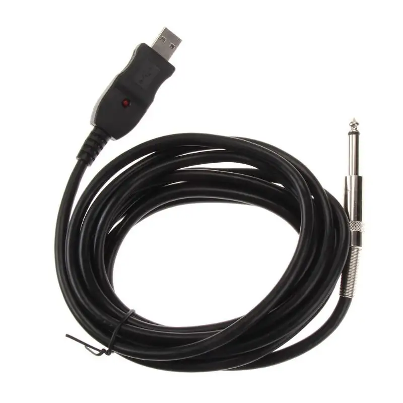 Бас гитары 1/4 6 3 мм к USB Интерфейс подключение по ссылке PC инструментальный кабель