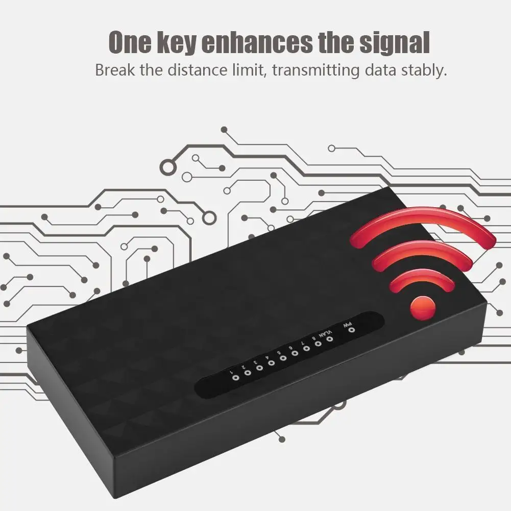 Мини Lan Poe Ethernet сетевой настольный коммутатор 8 портов 10/100 Мбит/с быстрый интернет