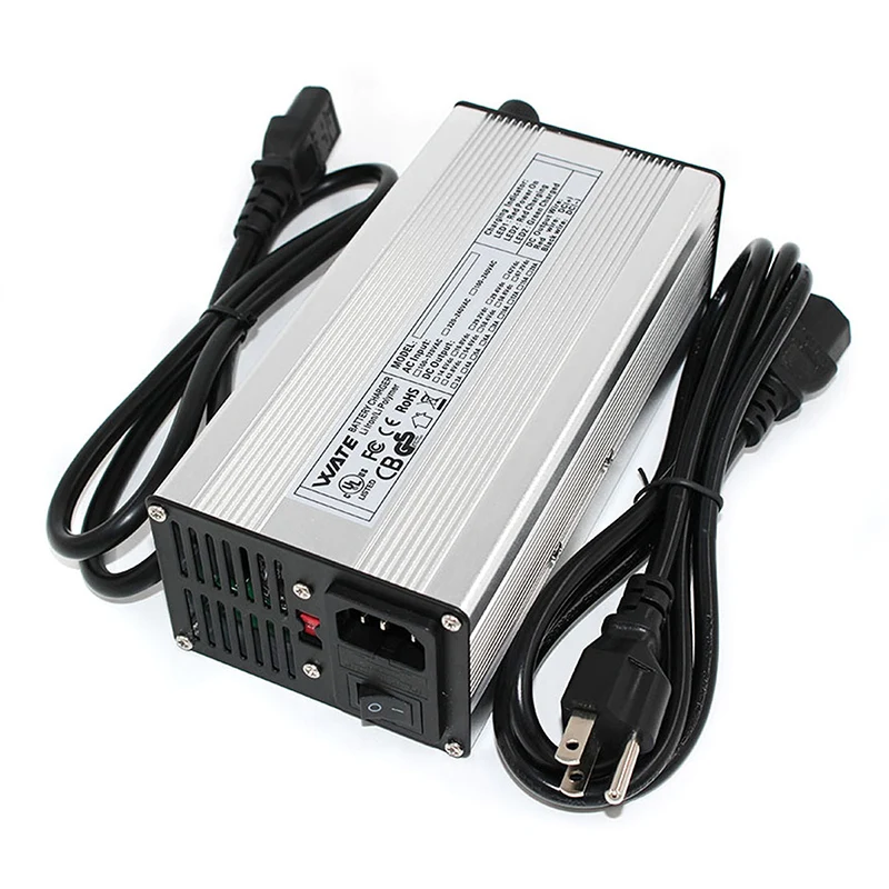 54 6v 7a charger 13s 48v e bike li ion battery smart charger lipolimn2o4licoo2 battery charger with fan aluminum case free global shipping