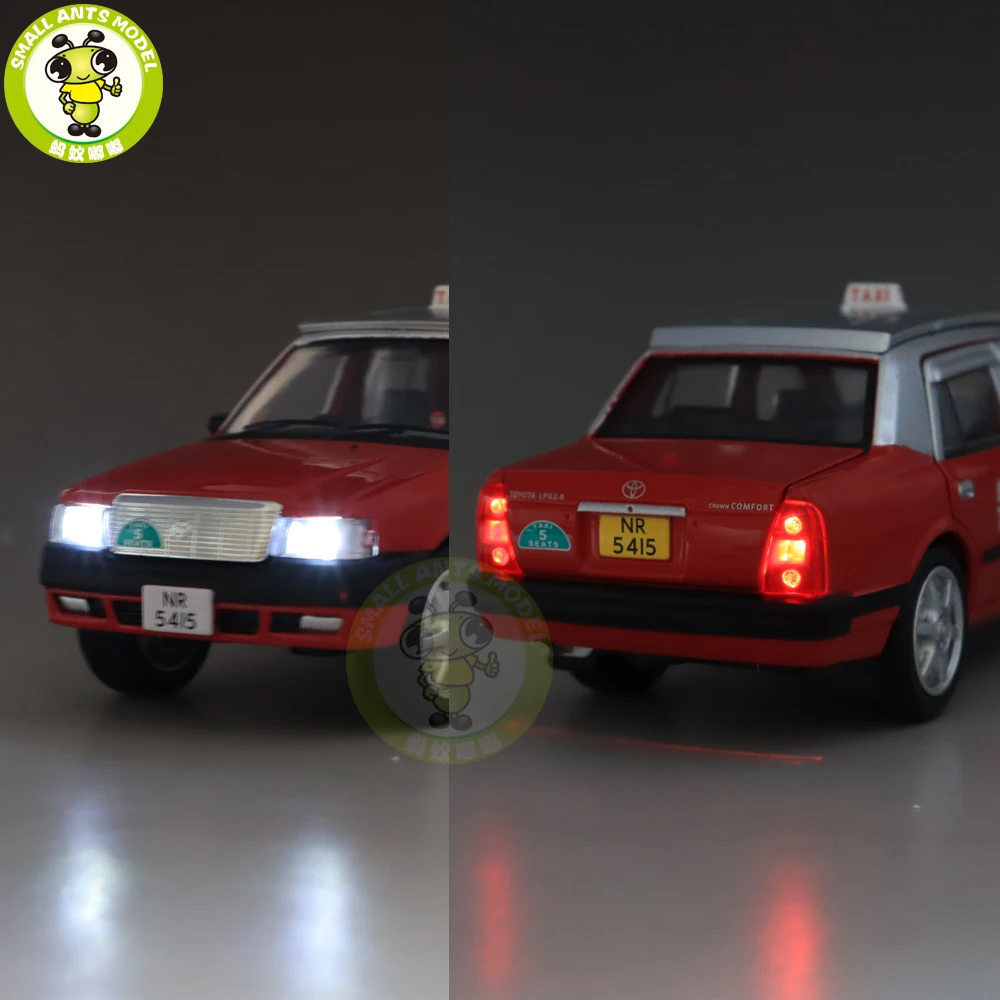 1/32 JACKIEKIM Crown HongKong Taxi литье под давлением модель автомобиля такси игрушки для детей