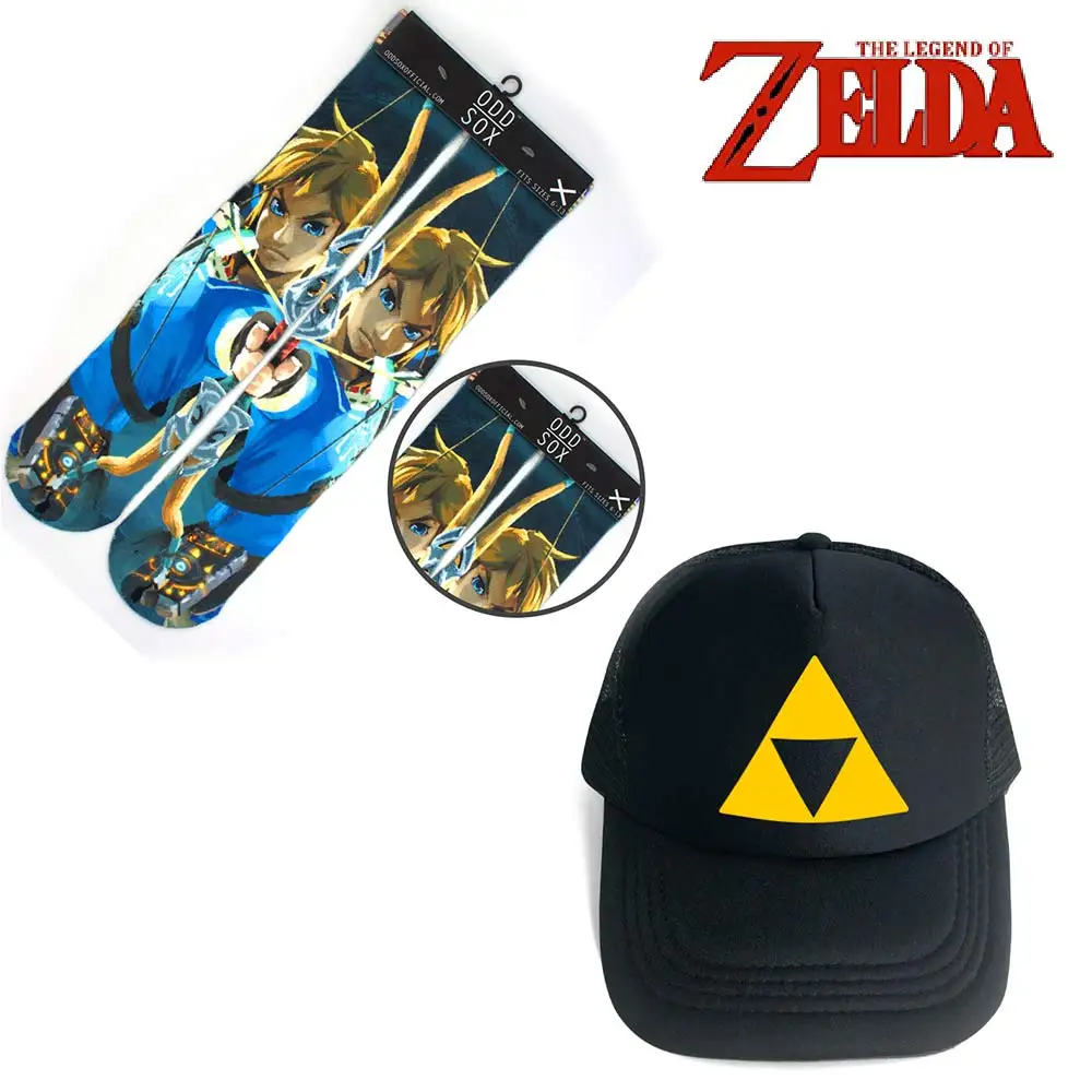 OHCOMICS легенда о Зельде Ссылка/игра Zelda хлопок Бейсболка + носки солнцезащитный