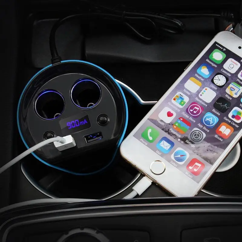 Многофункциональный автомобильный двойной usb адаптер для зарядки iPhone iPad Samsung Galaxy
