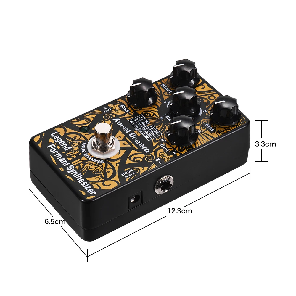 

Legend Formant Synthesizer Guitar Effect Pedal 4 Resonance Modes Guitar Pedal Aluminum Alloy Shell True Bypass