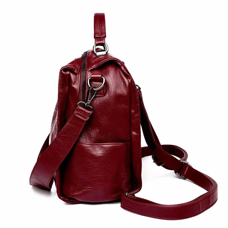Для женщин Кожаные Рюкзаки Mochilas женский Back Pack Винтаж Bagpack известный бренд большой