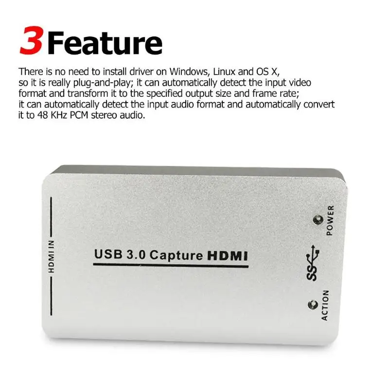 HDMI к USB3.0 захват видео подвеска 1080 P hd карта адаптера коробка|USB-адаптеры| |