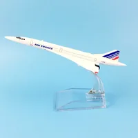 Модель самолета 16 см, воздушный и французский Конкорд, модель самолета литой металлический самолет, Самолеты 1:400, игрушечный самолет в подар...