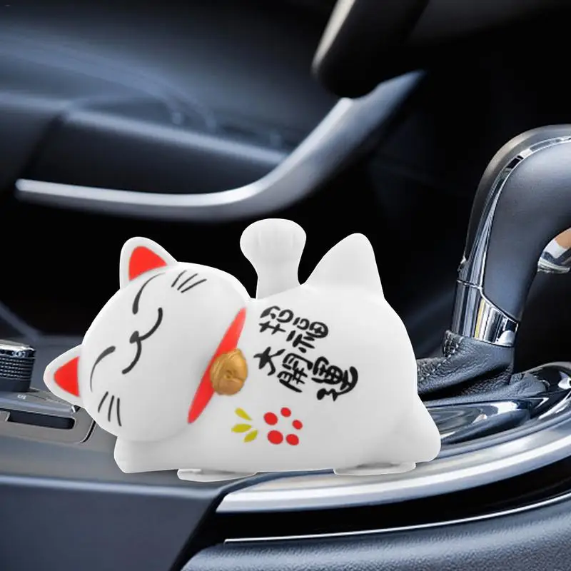 Автомобильный орнамент ABS милый счастливый кот солнечной энергии встряхнуть
