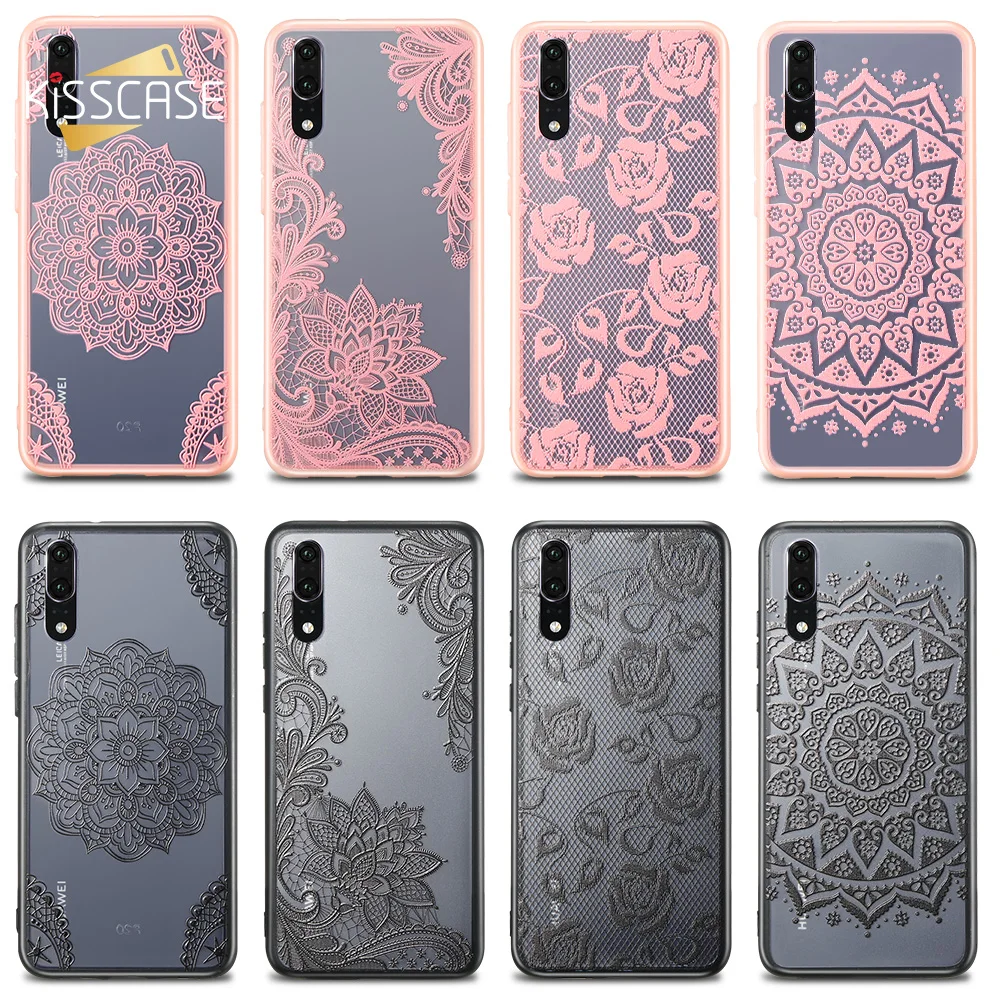 Чехол для телефона KISSCASE с кружевным цветком Huawei P20 Lite P10 P9 P8 2017 P Smart Mate 9 10 Honor 7A 7X Y5 Y7