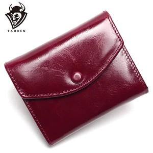 Винтажный кошелек из вощеной натуральной кожи, Женский кошелек для монет, мини-кошелек для путешествий, женские кошельки и кошельки