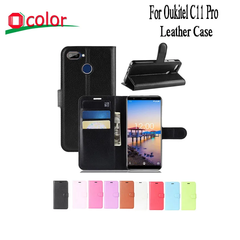 Ocolor для Oukitel C11 Pro кожаный чехол слот карт кошелек Роскошный откидная подставка