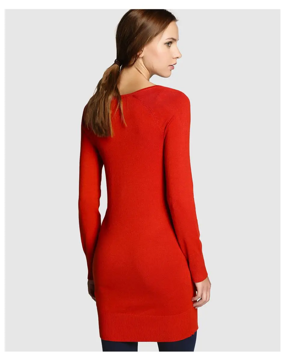 Оранжевое платье с высоким воротником|Женские платья| |