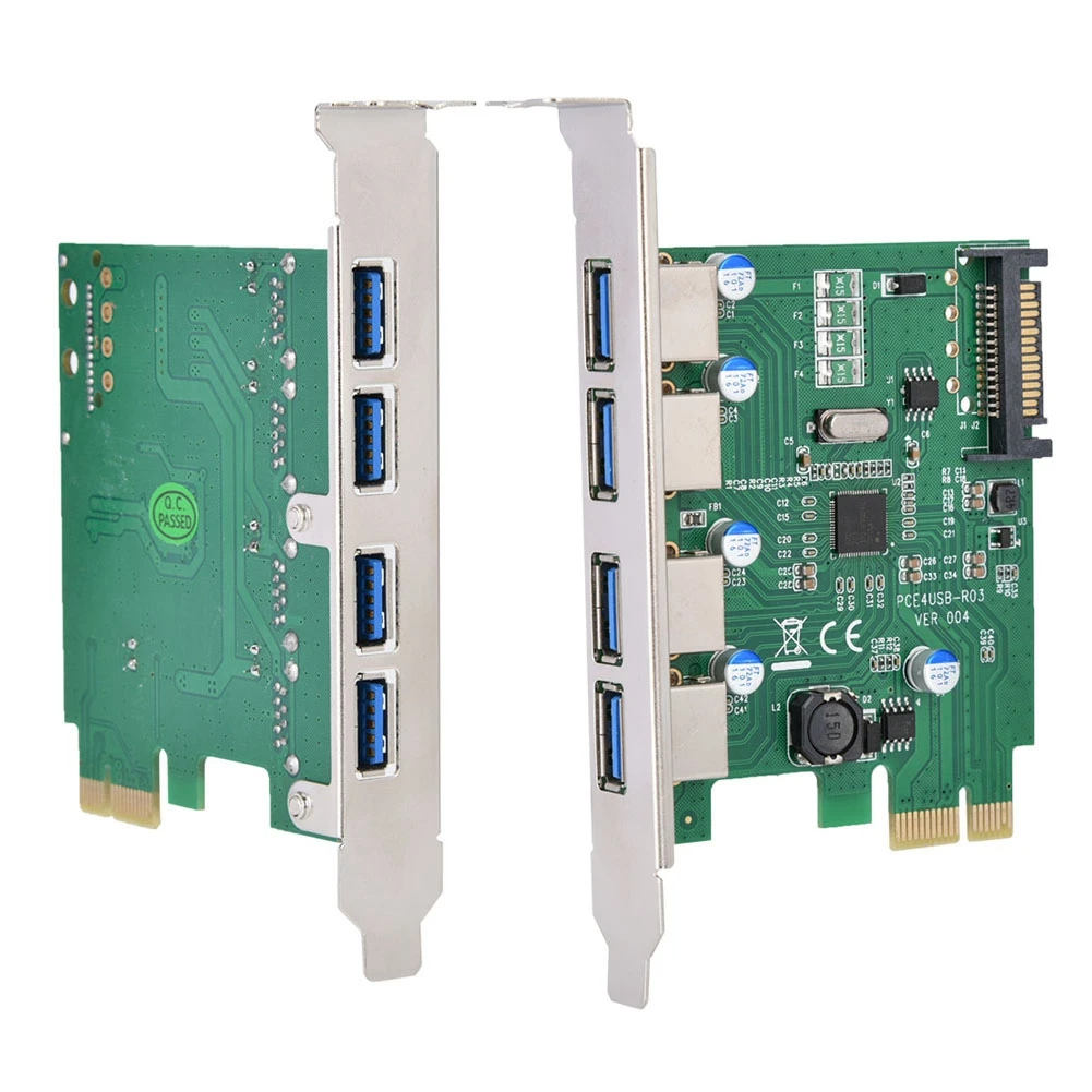 Новый PCI Express USB3.0 конвертерная плата адаптера для рабочего стола 4 Порты и разъёмы