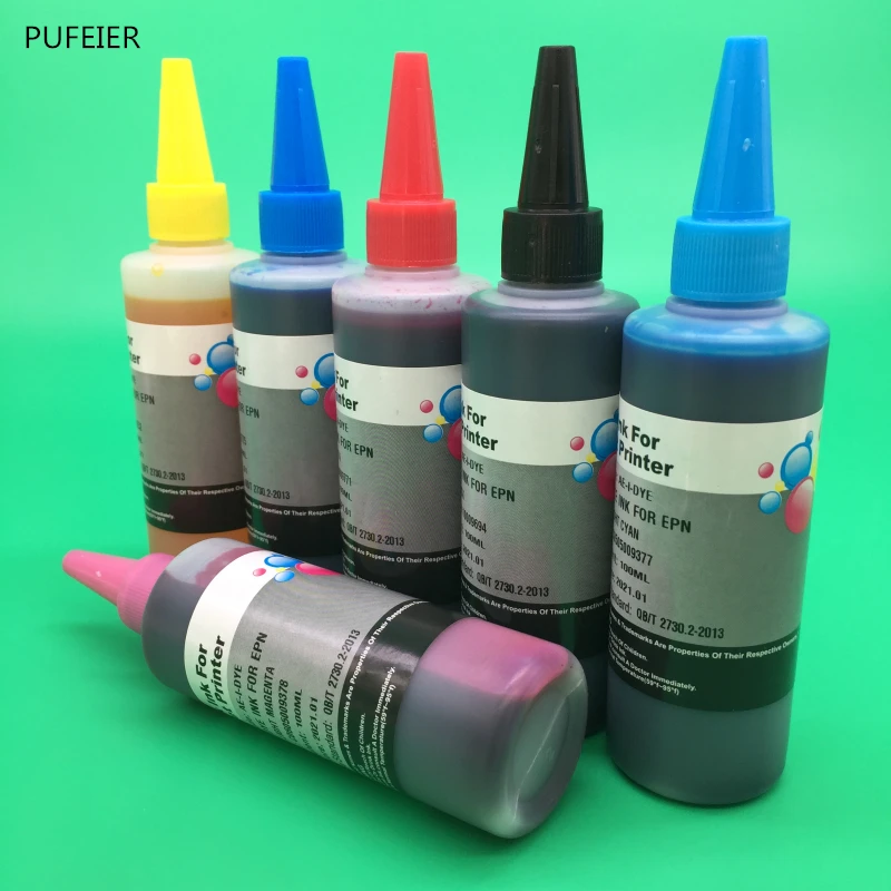 6 бутылок T0811 T0816 чернила на основе красителя для Epson Stylus photo 1410 R390 RX590 R270 RX690 RX610 RX615