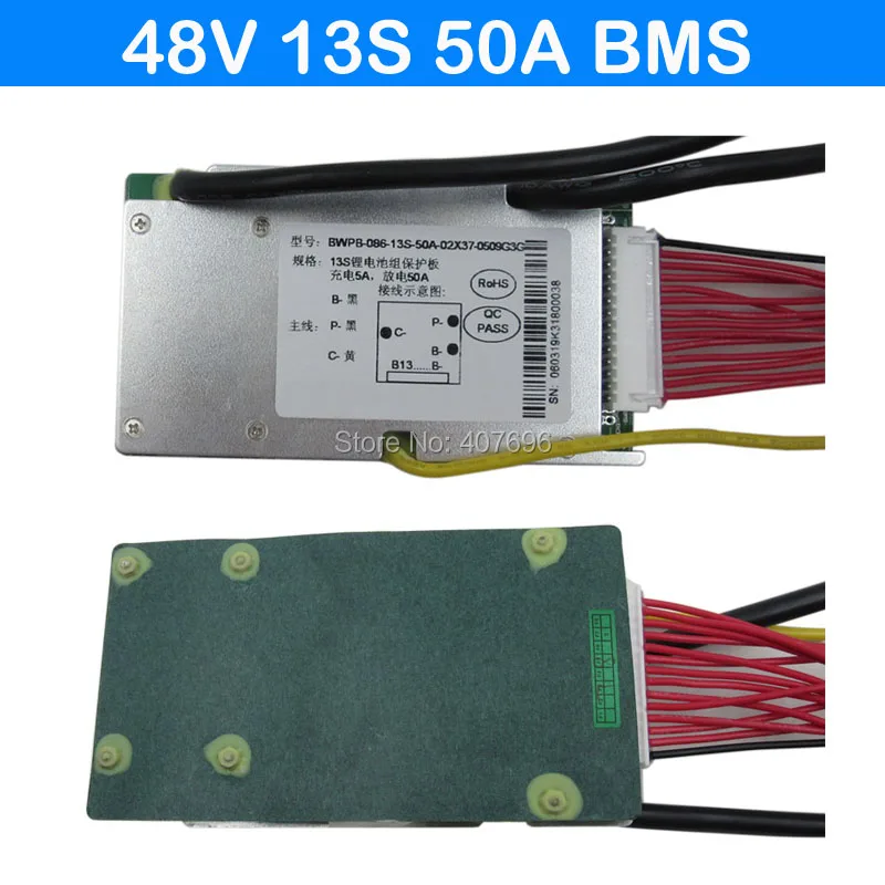 Батарея 3 6 В/3 7 в 13S 48 50 А BMS используется для аккумулятора 25 Ач 30 40 непрерывная