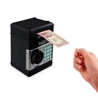 creative electronic password money saving box coins saving atm bank safe box toy automatic deposit banknote