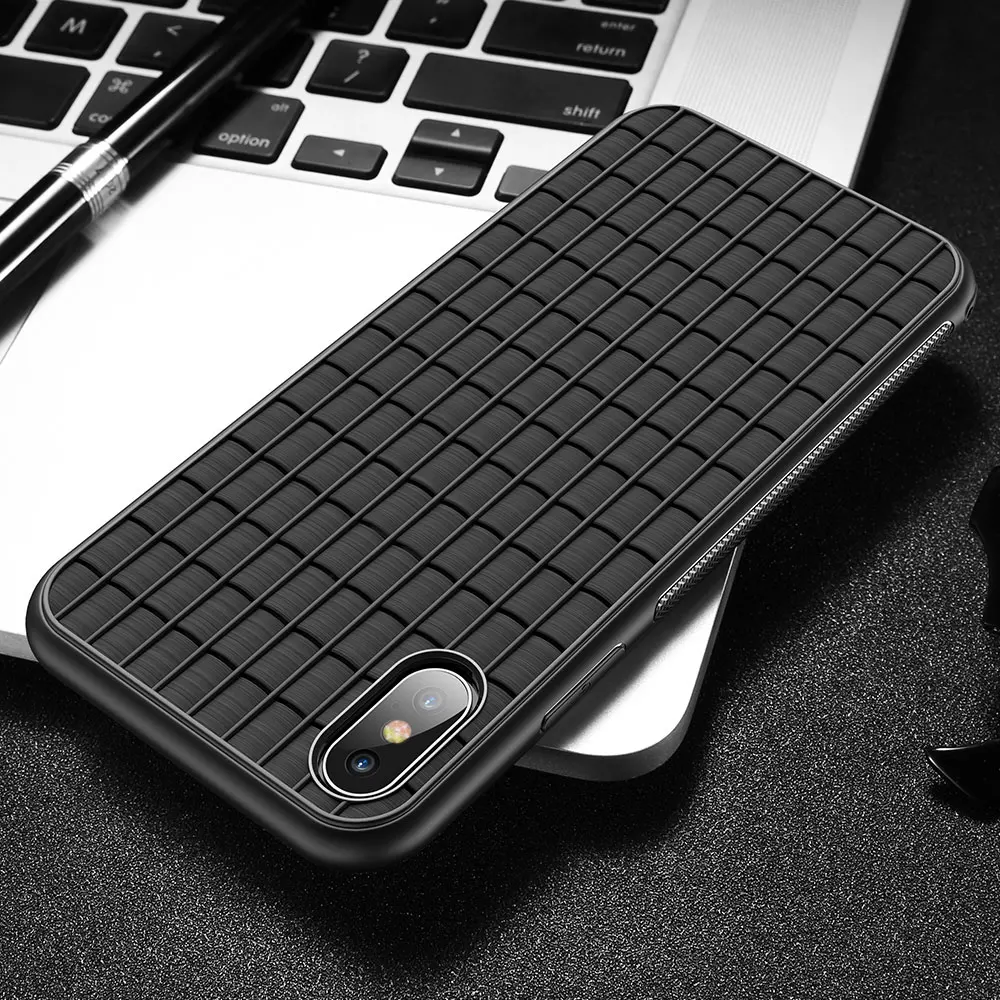 Мягкий ТПУ чехол KISSCASE для iPhone X XR XS MAX тканая сетка супер тонкий силиконовый |