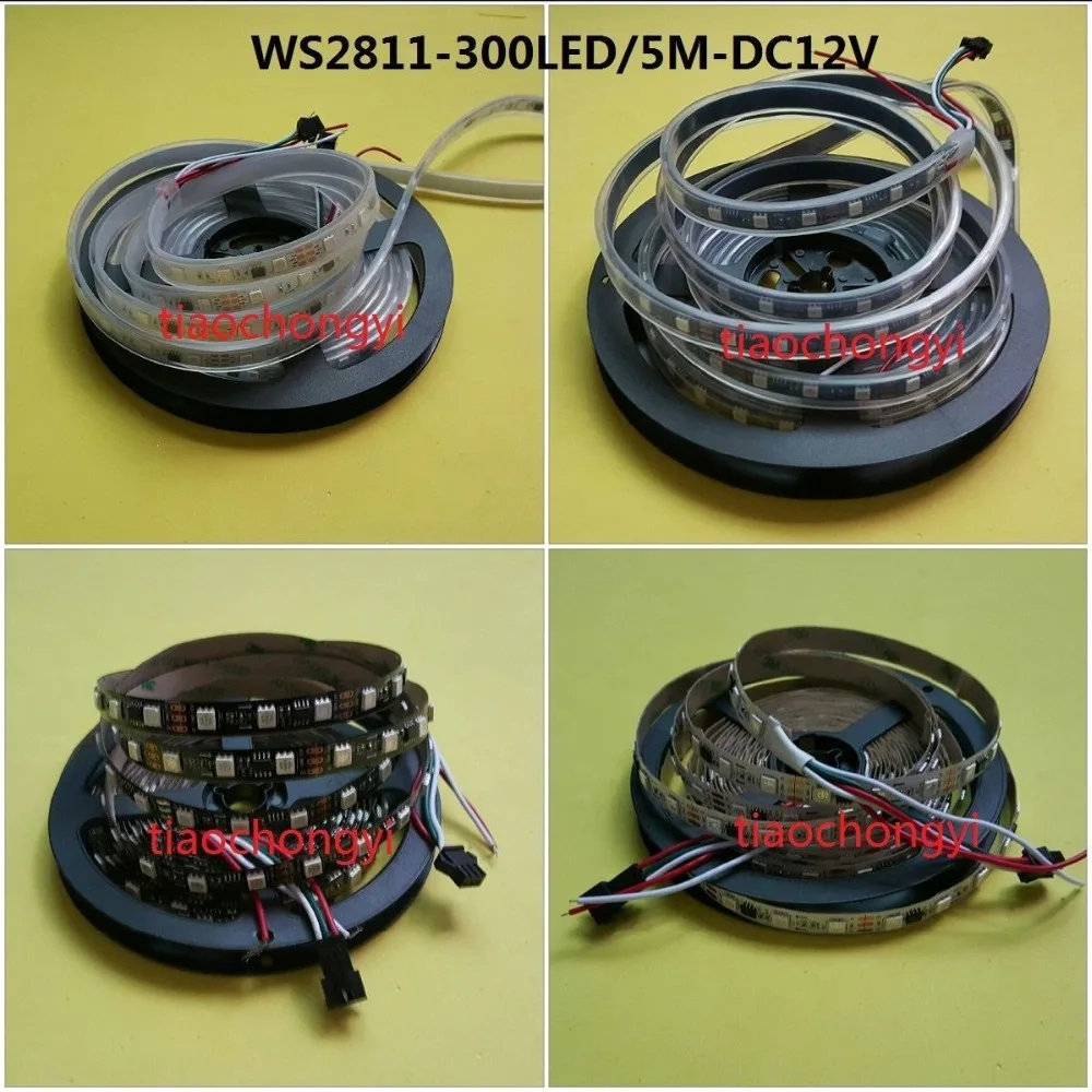 WS2811 5050 полноцветная Мечта Цвет RGB Светодиодная лента 5 м 150 300 450 светодиодов