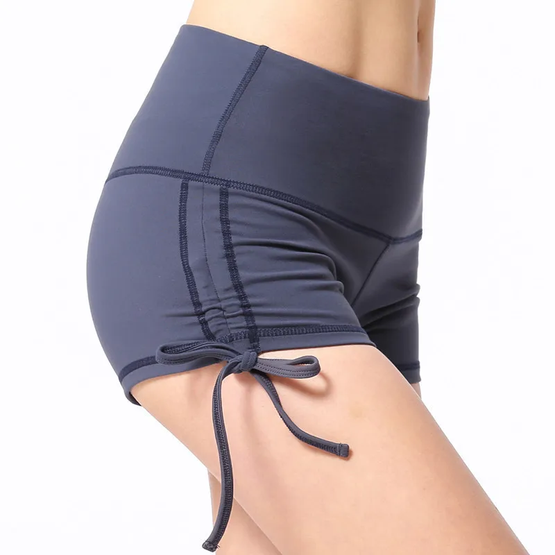 Женские сексуальные эластичные шорты для йоги мягкие нейлоновые фитнеса с