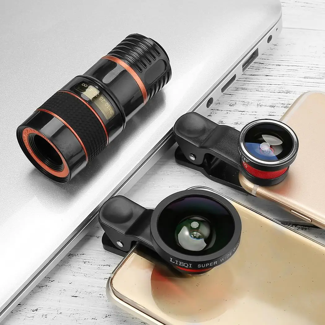 Портативный Широкий формат фотообъектив рыбий глаз 8X телефон 10X вообще 0 4X180