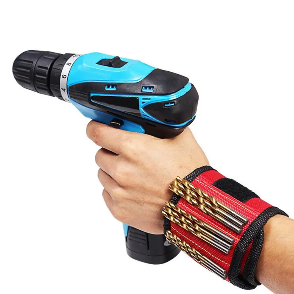 Магнитный браслет Портативная сумка для инструментов электрик с 5 магнитными