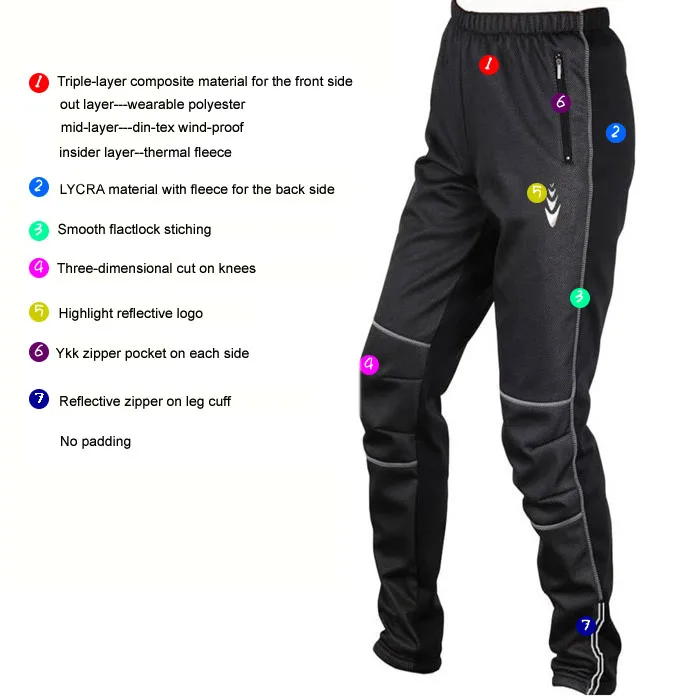 COMAXSUN Thermal Winter Cycling Waterproof Pants Bike/Bicycle Riding Windproof Trousers Tights | Спорт и развлечения