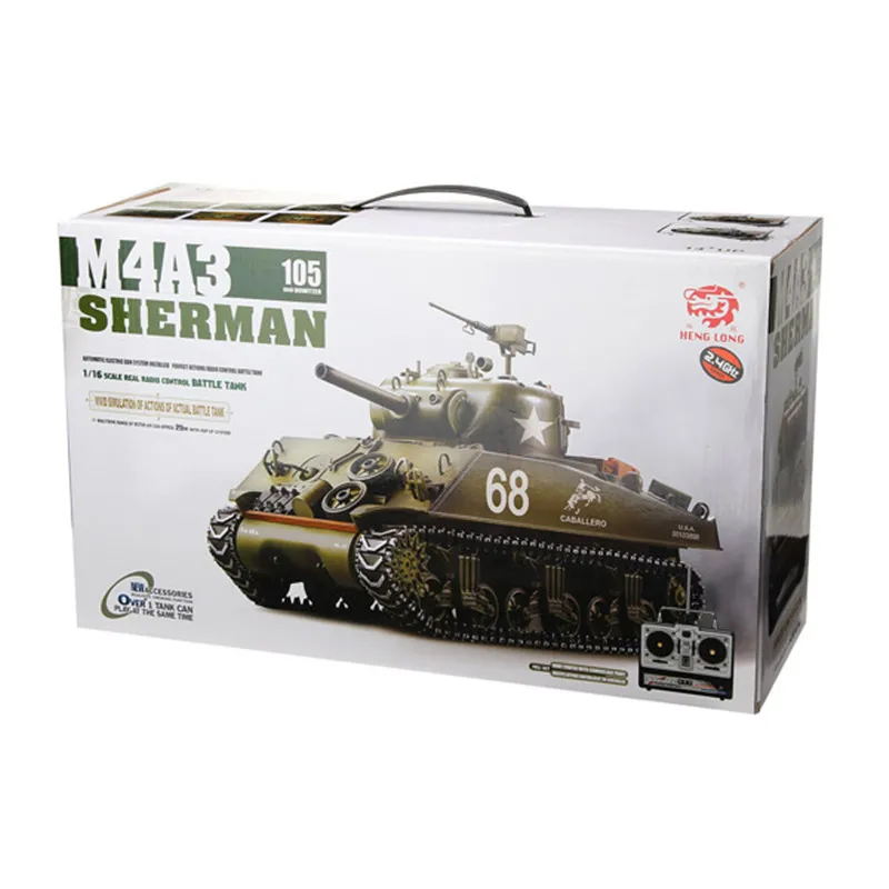 Heng Long 3898 1 2 4G 1/16 RC Танк US Sherman M4A3 танк с радиоуправлением боевой снаружи двери
