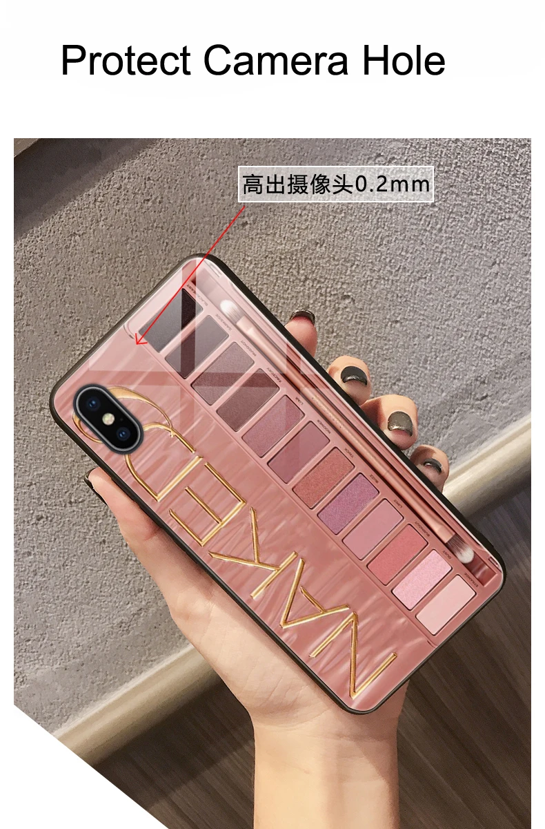 Модный чехол из закаленного стекла для iPhone 6 6s Plus 7 8 мягкий ТПУ X XR XS Max защитная