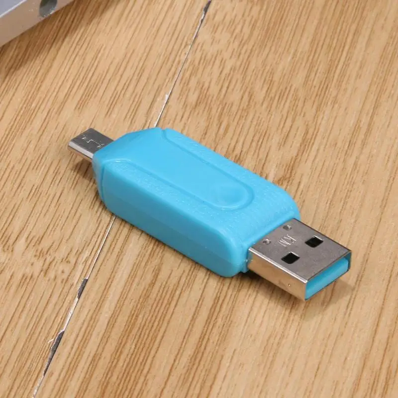 2 в 1 USB OTG кардридер Micro TF/SD компьютер телефон удлинитель переходник флеш