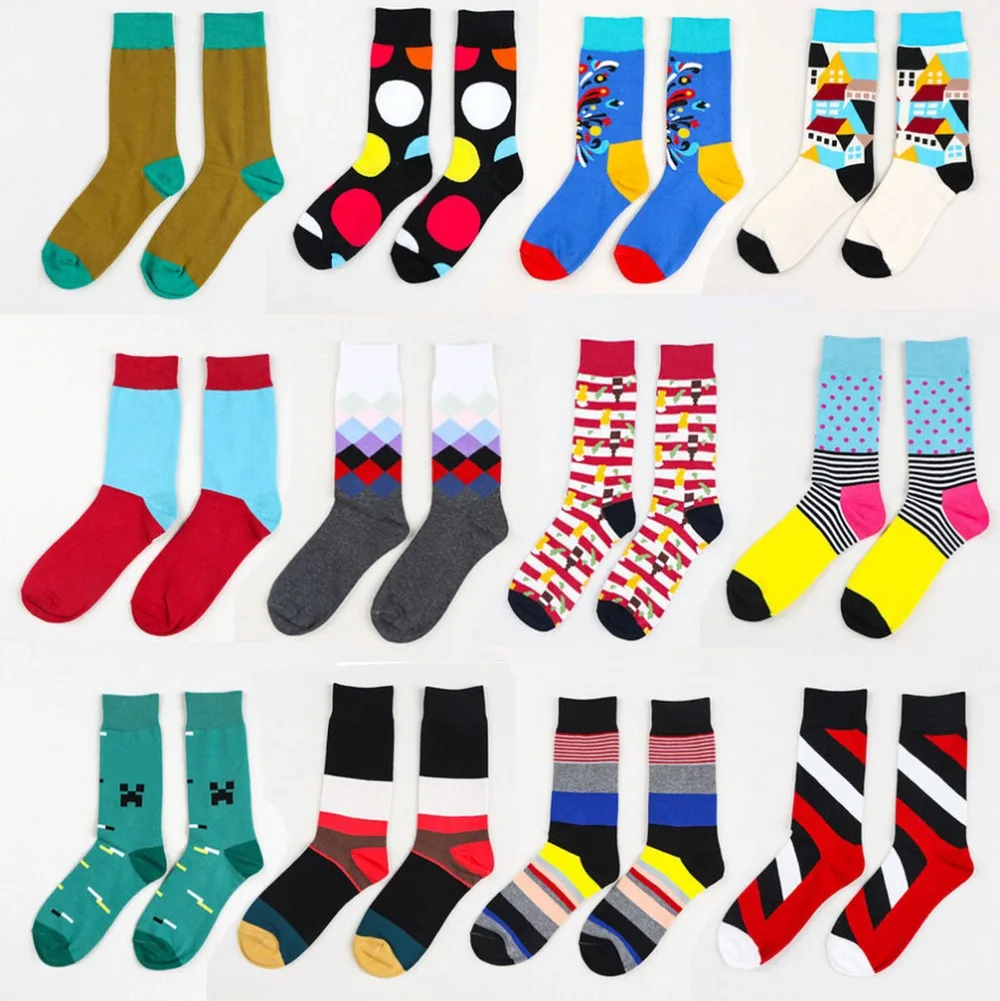 2017 Модные Цветные стеганые жаккардовые носки Летние Стильные хлопковые