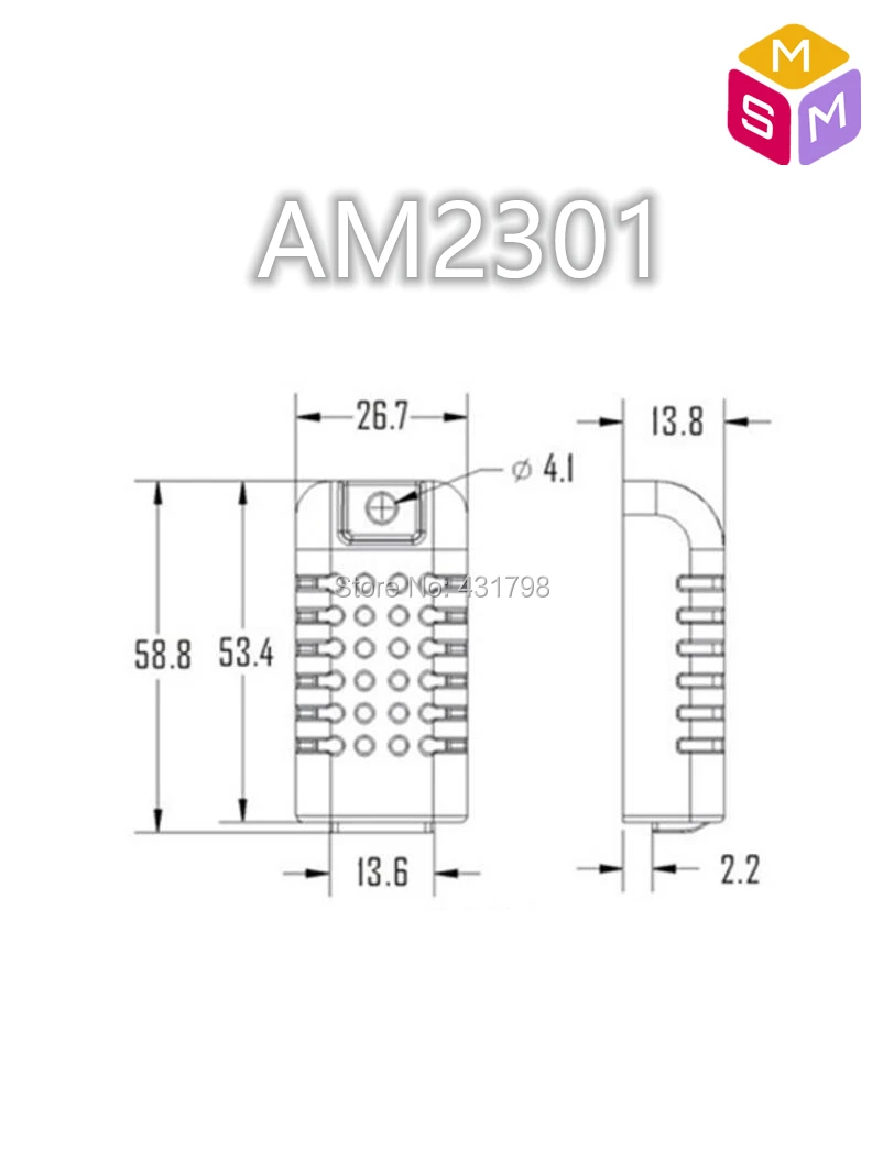 Цифровой датчик температуры и влажности AIoT NetworK AM2301/AM2311 Высокоточный композитный